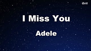 I Miss You - Adele Karaoke 【No Guide Melody】 Instrumental
