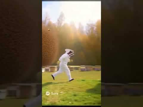Beekeepers Hilarious Escape from Angry Swarm