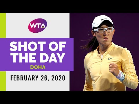 Теннис Zheng Saisai | 2020 Doha Day 4 | Shot of the Day