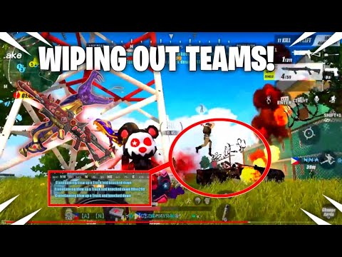 WIPING OUT TEAMS! USING PP19 CRIMSON & M870 DEADLY VENOM! (RosGamePlay)
