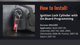 Chevy & GMC Ignition Lock Cylinder Repair Video by Dorman Products