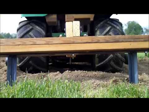 How to make a Redneck Garden Two Row Marker for planting. Pulled by John Deere Lawn Mower!