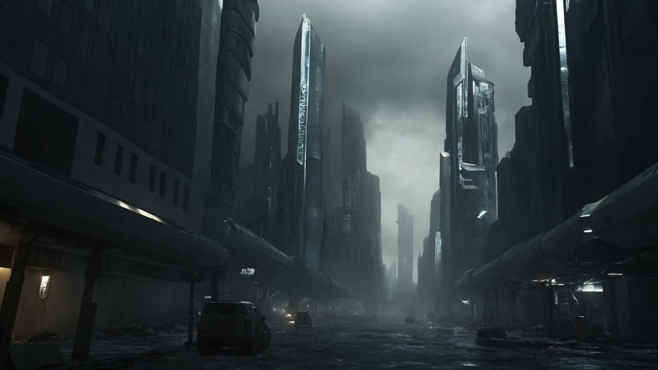 1Hour Dark Futurisric City Music #3