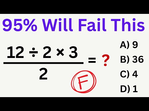 12 divided by 2 times 3 all over 2 = ? | A BASIC Math problem MANY will get WRONG!