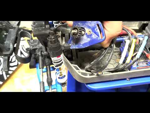 How to change Traxxas Rustler 4x4 VXL pinion gear