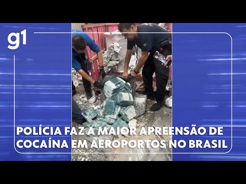 Polícia realiza em Confins (MG) a maior apreensão de cocaína em aeroportos do Brasil
