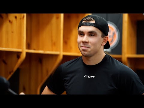 Samuli Aaltonen haastattelussa HPK-HIFK -harjoitusottelun jälkeen 6.9.2023