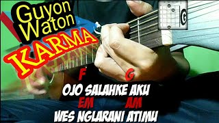 Download lagu Karma - GuyonWaton | Lirik dan Chord | Guitar Cover by Van mp3