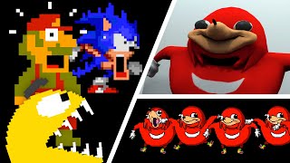 Uganda Knuckles vs Pacman vs Mario and Sonic