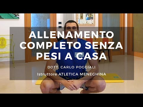 Allenamento completo senza pesi a casa di 50 min - Per fortificare tutto il corpo - Carlo Poggiali