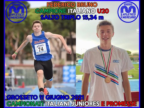 Federico Bruno Campione Italiano U20 2021 Triplo e 7° europei U20 a Tallinn | Team Atletico Mercurio