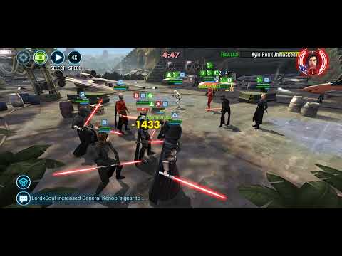 R9 Malgus full Datacron and Omicron vs SLKR SWGOH