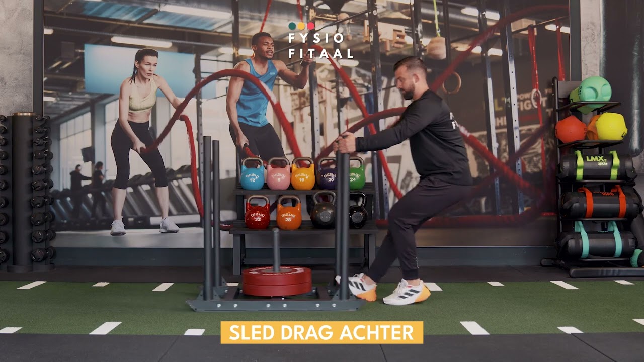 Video thumbnail: Sled drag achter — instructievideo