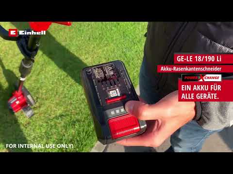 Einhell Прорезчик краев газона аккумуляторный GE-LE 18/190 Li - Solo, 18В PXC, глуб. 36.5-45мм, 3кг, без АКБ и ЗУ