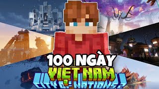 Mình Sinh Tồn 100 Ngày Minecraft Đại Chiến Xuyên Quốc Gia !!