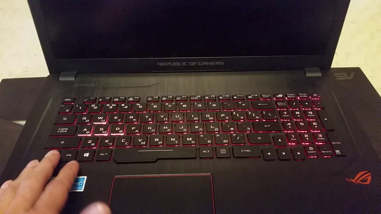 Ноутбук Asus ROG GL753VD-GC525T (Intel Core i7 7700HQ/12Gb/1256Gb HDD+SSD/17.3"/1920x1080/NVIDIA GeForce GTX 1050/Windows 10) черный