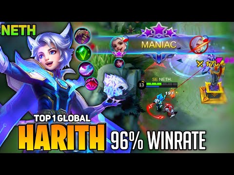 MANIAC! Harith 96% Winrate [ Top 1 Global Harith ] By NETH - Mobile Legends