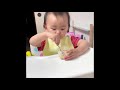 Baby Eating Pudding