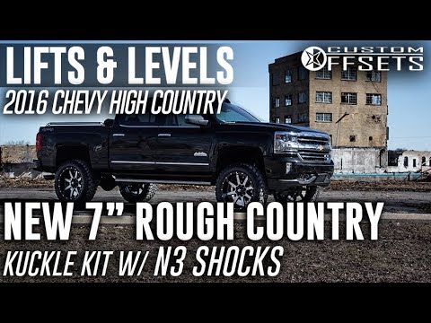 Lifts & Levels: 7\" Rough Country Knuckle Kit 14+ GM 1500
