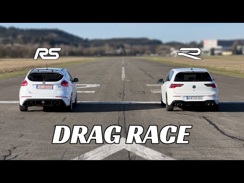 Ford Focus RS gegen VW Golf R 20 Years - Drag Race