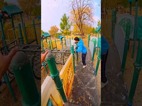 Playground slide poV #Parkour #speedruning #freerun #park #fun #parkourlife #youtubeshortsvideo