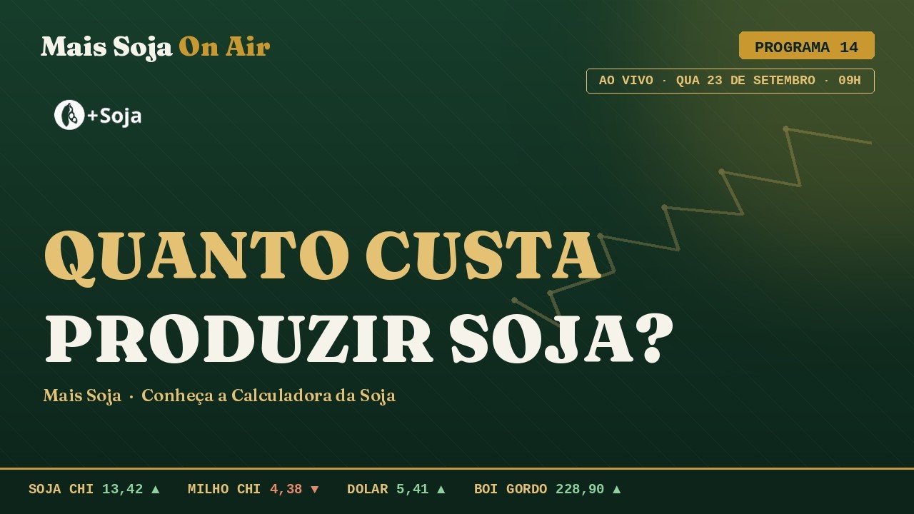 Quanto custa produzir soja? | Mais Soja On Air