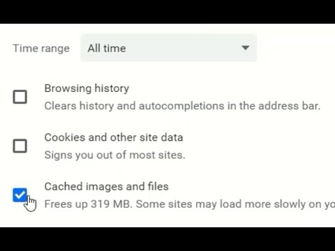 How to clear cached images and files on Chrome browser...