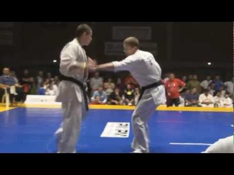 Zsolt Zsiga fighting at All Kyokushin Word Cup Szentes/ final