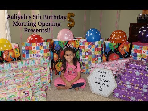 Aaliyah's 5th Birthday Morning Opening Presents!