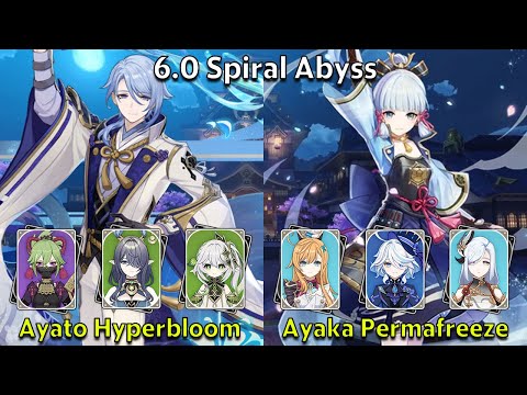 C0 Ayato Hyperbloom & C0 Ayaka Permafreeze - Genshin Impact 6.0 Spiral Abyss Full Clear
