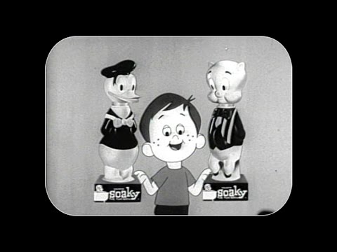 Donald Duck & Porky Pig Soaky Bubble Bath Toys - Colgate-Palmolive CO (60s)