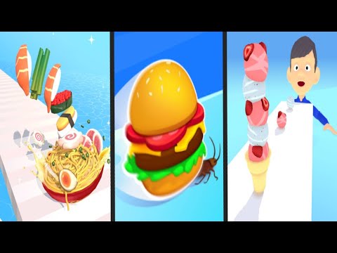 NOODLE RUN vs BURGER RUSH vs ICE CREAM RUN - Satisfying Tiktok Gameplay Mod APK