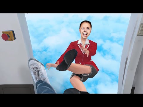 "Accidentally" kicking everyone off a VR plane... - Newton's Playground VR
