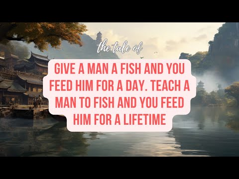 Give a man a fish and you feed him for a day, Teach a man to fish and you feed him for a lifetime