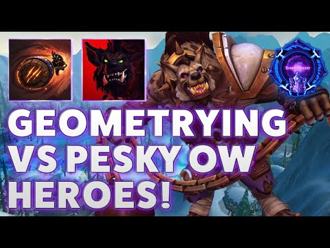 Hogger Hoardapult - GEOMETRYING VS PESKY OW HEROES! - Grandmaster Storm League
