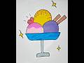 Mere Khayalon Ki Malika Ice Creame Drawing Easy To Draw Learn Hoe To Draw A Ice Creame Shorts