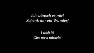 Unheiligs 'Schenk Mir Ein Wunder' (English Lyrics)