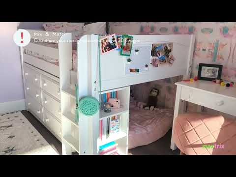 Zoe Redesigned her Bunk Bed into a Loft Bed with Desk and Storage