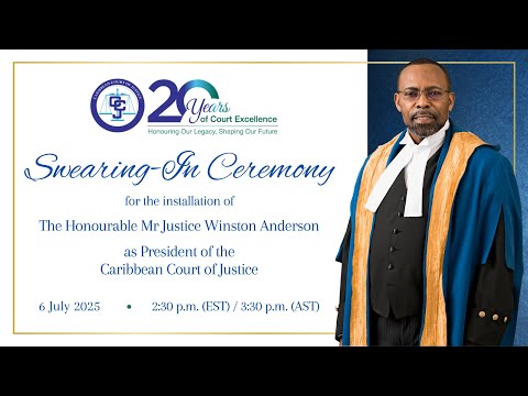 JISTV Swearing In Ceremony for the Hon Mr. Justice Winston Anderson as President of the CCJ
