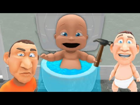 Babies Left Home Alone daddy NEW TOILET 🚽 FLOOD BOILING milk 🍼House - Who's Your Daddy