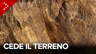 Frana a Niscemi, altri cedimenti nella zona del distacco: porzione di terreno collassa sotto le case