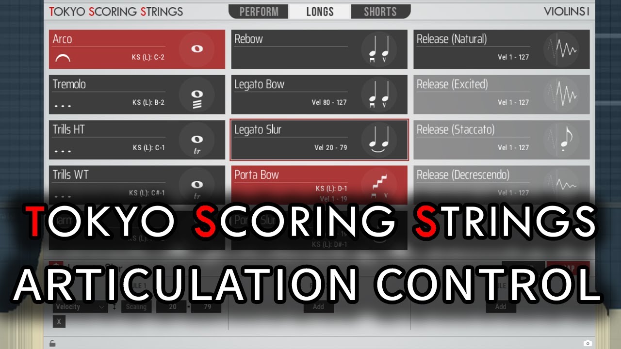 Articulation Control in Tokyo Scoring Strings