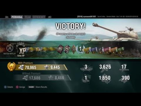 World of Tanks Console Volk T44 -100 3.6k dmg