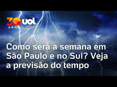 Previsão do tempo para a semana: temporais no Sul e grande variação de temperatura em SP