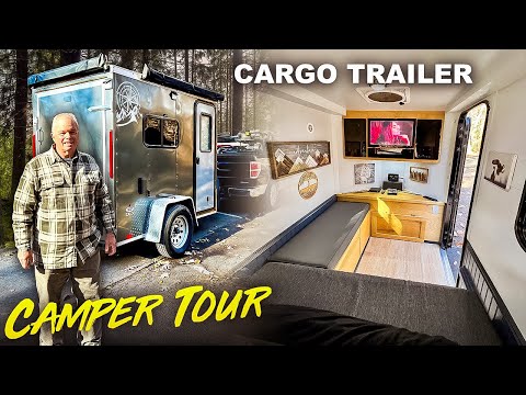 5x8 Cargo Trailer DIY Camper Conversion Build ( Tiny House )