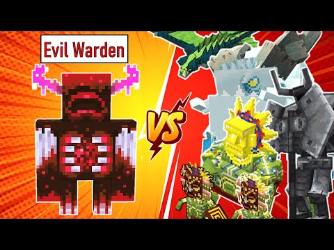Evil Warden VS Mowzie's Mobs | Minecraft Mob Battle