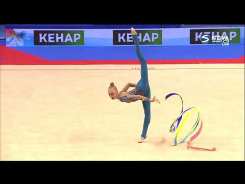 Viktoriia Onopriienko (UKR) - Ribbon, QAA | 37th European Championships 2021 - 19.300
