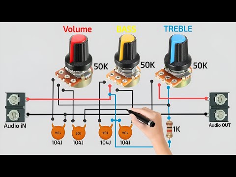 Regolatore del volume dei bassi e degli acuti – Circuito di potenziamento audio fai da te #shorts...