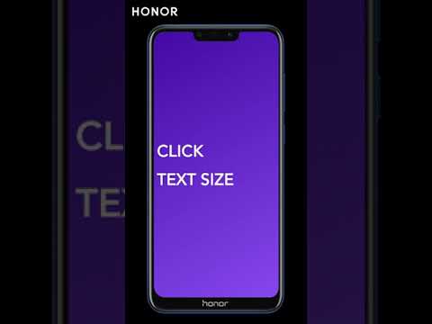 How to change the font size | HONOR Tutorial