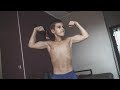 Professional posing from kids bodbuilding champion - incredible kid aesthetic